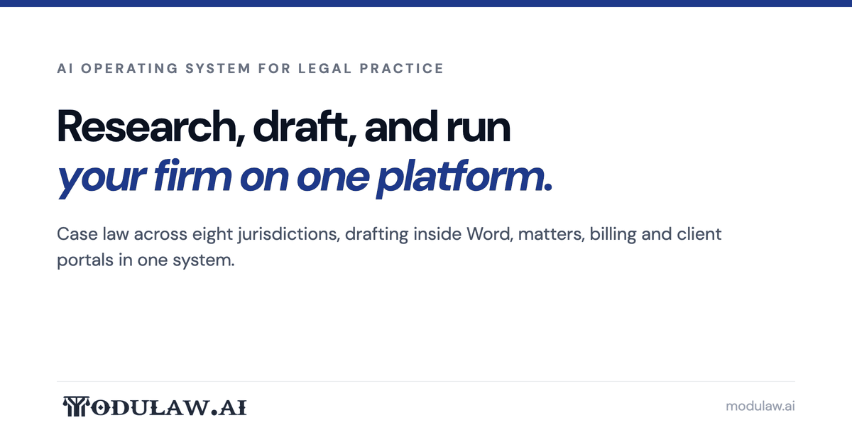 모듈로우 AI (Modulaw.AI) 모듈로우 AI ModulawAI legal assistant dashboard and primary law research interface